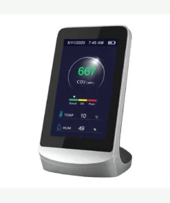 Premium CO2 bureaumeter met temperatuur, luchtvochtigheid en stoplichtindicator