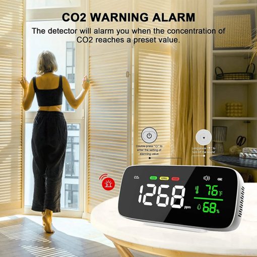 Uniqly Air ® Revolutionaire 4-in-1 CO2 Monitor | Mini | Zwart