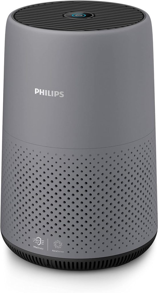Philips Luchtreiniger Series 800 - Geschikt voor ruimtes tot 49 m2 - Feedback realtime luchtkwaliteit - Met slaapstand - Compact formaat - Automatische zuivering - CADR 190 m3/uur - AC0830/10
