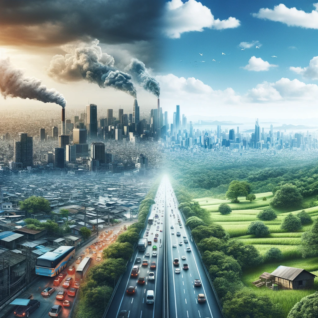 Belang van luchtkwaliteit in stedelijke en landelijke gebieden