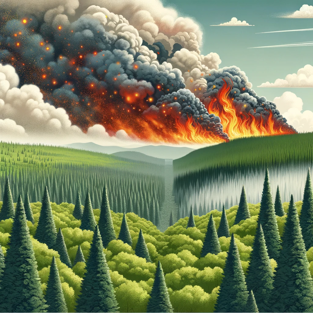 Wat zijn de gevolgen van bosbranden op de luchtkwaliteit?