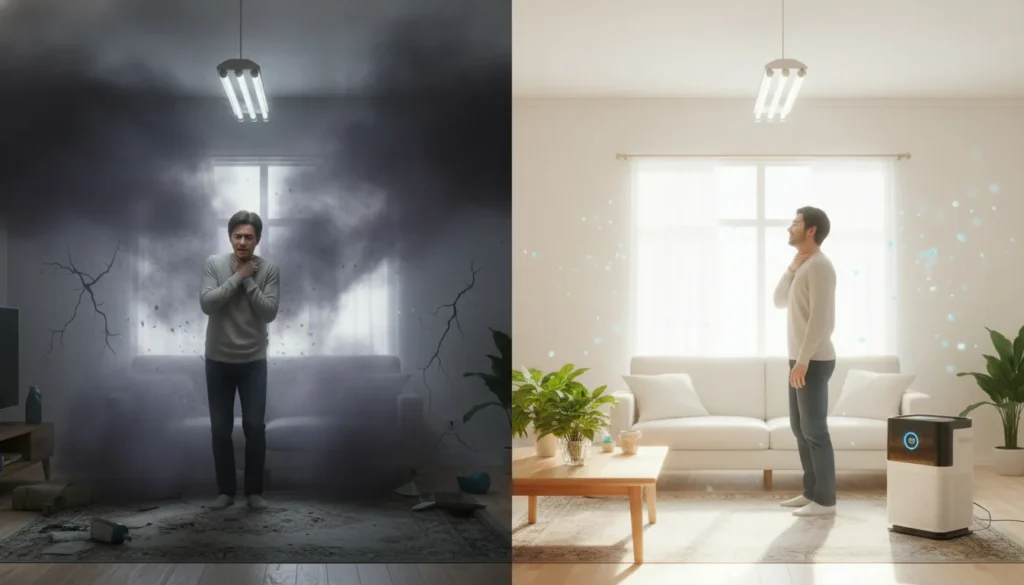 De verborgen bronnen van luchtvervuiling in huis onthuld. - Hoofdafbeelding