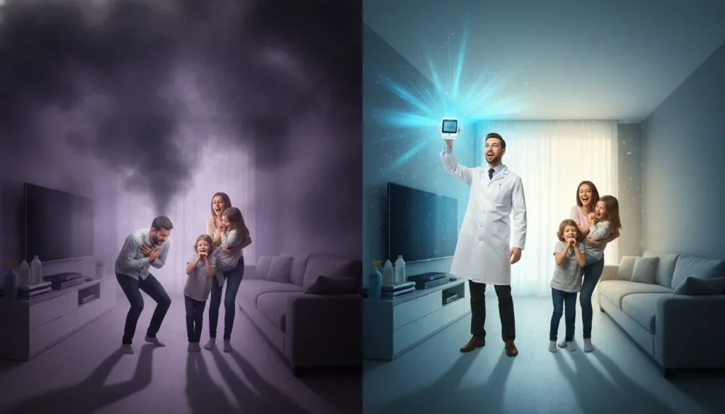 De verborgen bronnen van luchtvervuiling in huis onthuld. - Hoofdafbeelding