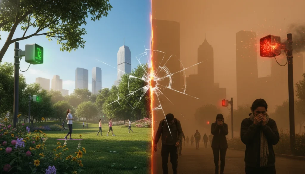 De relatie tussen luchtkwaliteitsnormen en luchtkwaliteitsmetingen - Hoofdafbeelding