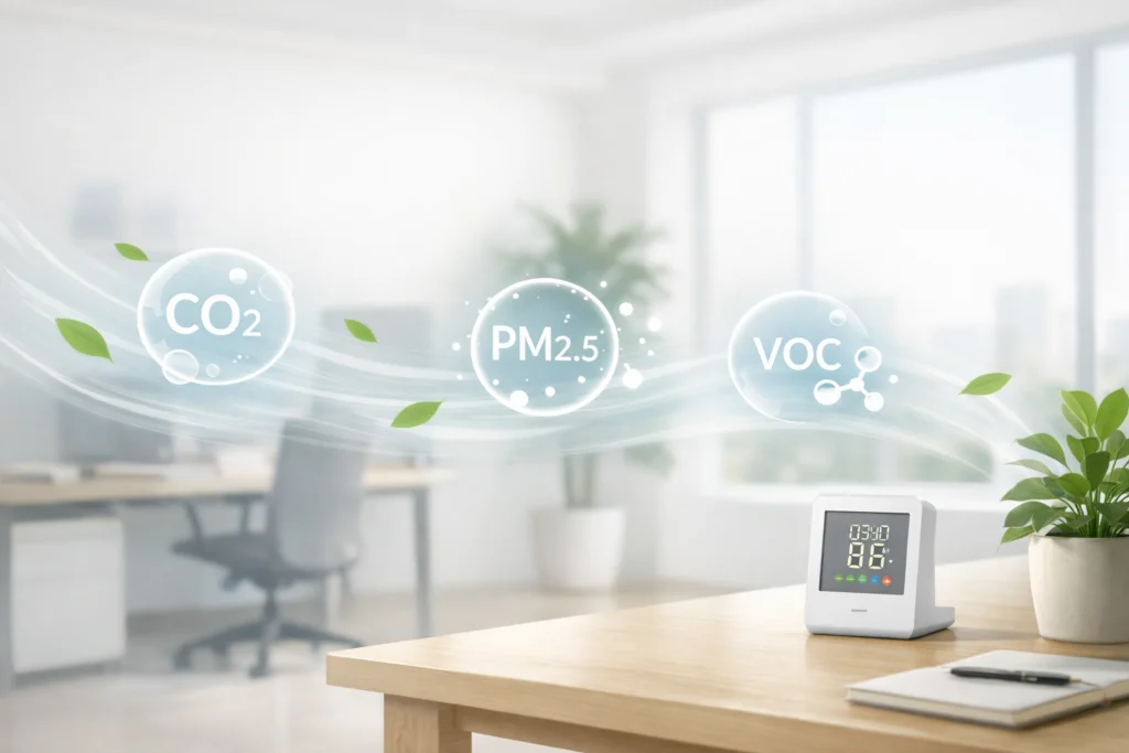 Headerafbeelding: co2 meter kantoor