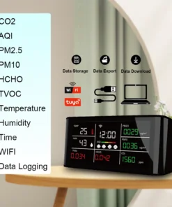 Uniqly - Slimme 7-in-1 Luchtkwaliteitsmonitor met CO2 (DM69M-WIFI) - productfoto 2