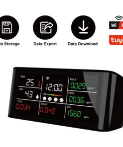 Uniqly - Slimme 7-in-1 Luchtkwaliteitsmonitor met CO2 (DM69M-WIFI) - productfoto 4